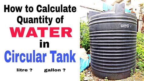 How To Calculate Water Tank Capacity In Liters And Gallon Engineering