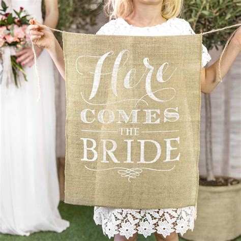 Here Comes The Bride Aisle Sign By Favour Lane