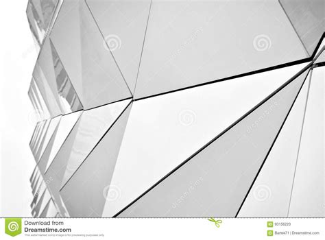 Polygonal Triangle Glass Facade Of Modern Building Stock Photo Image