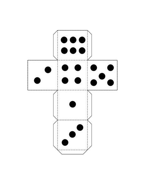 Number Cube With Dots Printables For Pre K 3rd Grade Lesson Planet