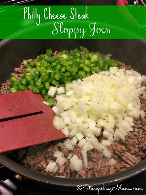 Add steak seasoning, salt & pepper. Philly Cheese Steak Sloppy Joes
