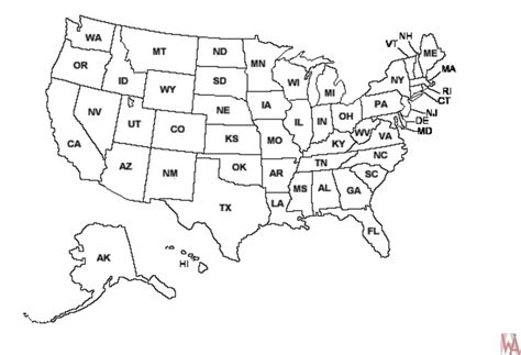 Blank Printable Us Map With States Cities Printable Blank Us Map With