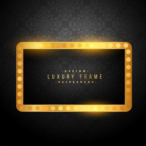 Beautiful Vintage Golden Luxury Frame On Black Background Download