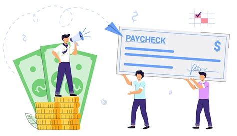 Premium Vector Paycheck Salary And Payroll Concept Boss Pay Salaries