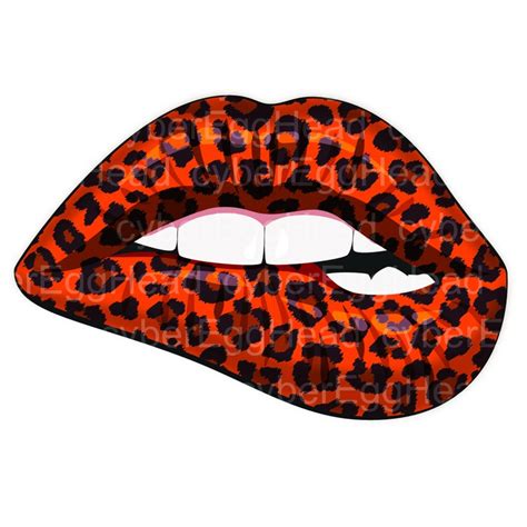 Red Sexy Cheetahs Print Lip Biting Svg Cheetahs Pattern Design Svg Lip