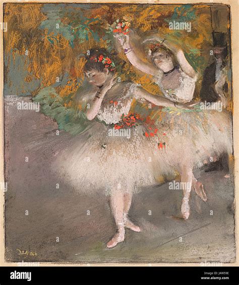 Two Dancers Entering The Stage By Edgar Degas Stock Photo Alamy