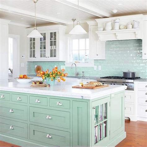 • ceramic, porcelain, glass, and even natural stone subway tile • available in virtually every color. 21 Mint Kitchens - MessageNote