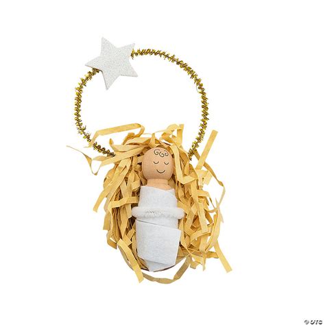 Baby Jesus With Star Ornament Craft Kit Makes 12