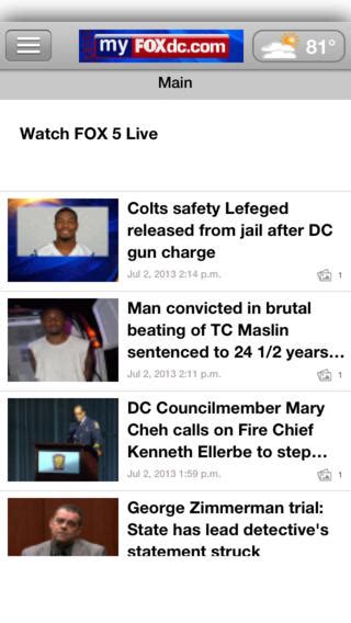 Wttg Fox 5 Dc App Review Local News Weather And Sports
