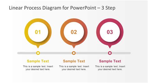 Flat Powerpoint Diagram Of 3 Steps Slidemodel