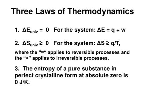 Ppt Three Laws Of Thermodynamics Powerpoint Presentation Free