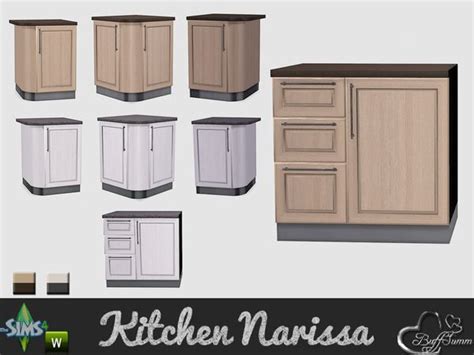 Buffsumms Kitchen Narissa Counter Two Sims 4 Kitchen Sims 4 Cc