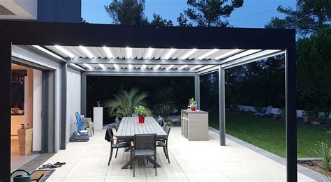 Aluminum Louvre Gazebo Waterproof Retractable Cover Roof Motorized