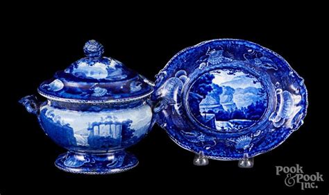 Pook And Pook Inc Blue And White China Tureen Historical