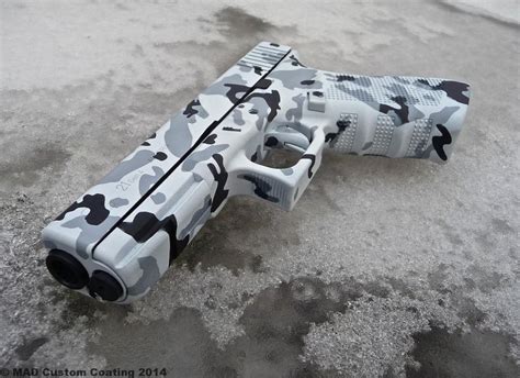 Glock 21 In Cerakote Snow Camo Multi Cam Mad Custom Coatingmad Custom