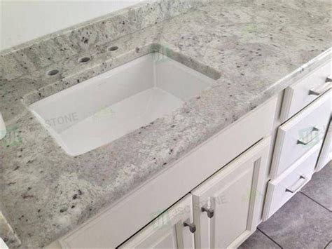 Andromeda White Granite Prefab Vanity Top White Granite Kitchen