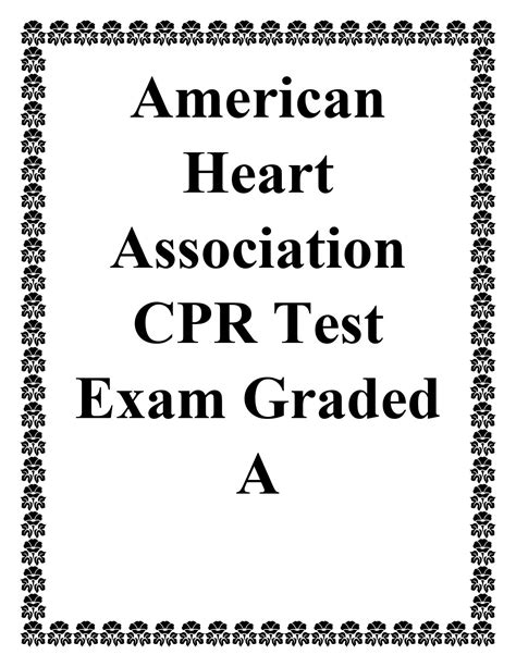 American Heart Association Cpr Test Exam Graded A Payhip
