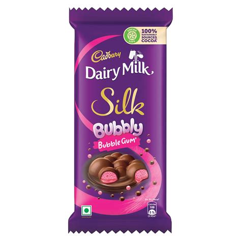 Cadbury Dairy Milk Silk Bubbly Bubblegum Chocolate Bar 120 G Amazon