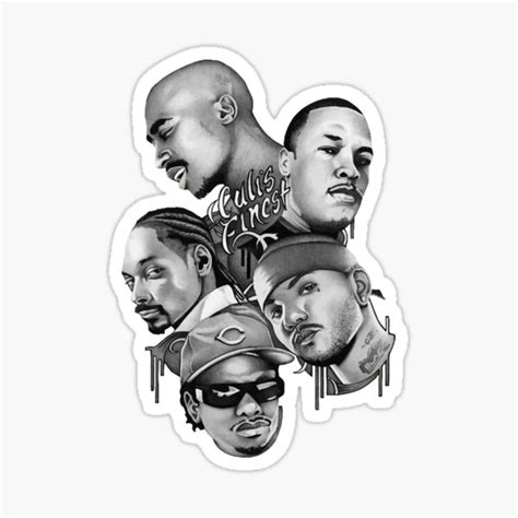 Classic Rappers Sticker For Sale By Rapfantasy Redbubble