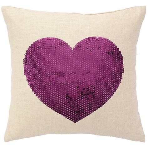 Sequin Heart Purple Pillow Laylagrayce Purple Toss Pillows Purple