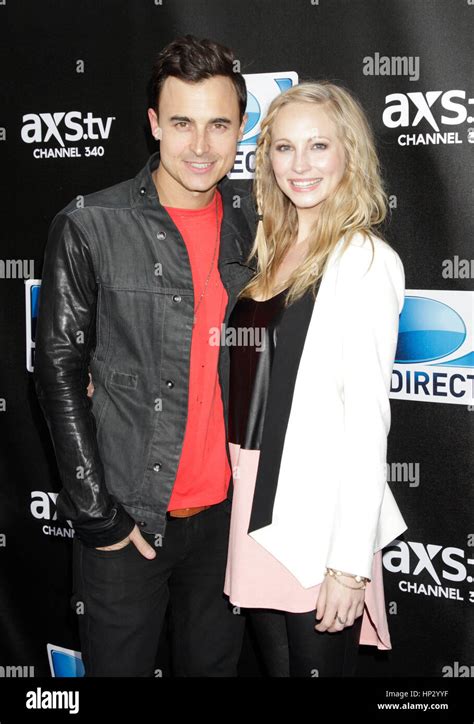 Joe King And Candice Accola Arrive For The Directv Super Saturday Night
