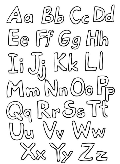 Coloriage Grande Lettres De Lalphabet Et Dessin Gratuit à Imprimer