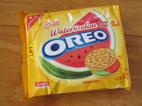 Review Nabisco Watermelon Oreo Cookies Brand Eating