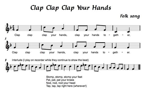 Clap Clap Clap Your Hands Beths Notes Music Education Elementary