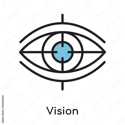 Vision Icon Vector Sign And Symbol Isolated On White Background Vision