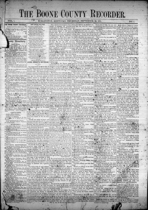 Boone County Recorder Newspaper 1875 1953 Access Genealogy