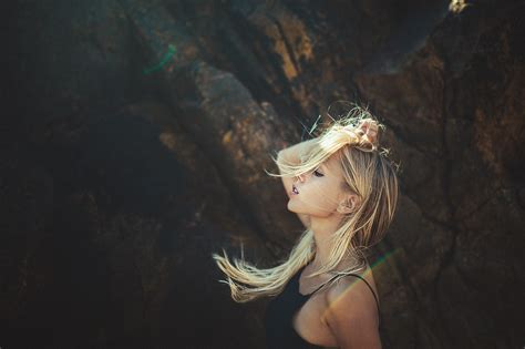 Hintergrundbilder Sonnenlicht Frau Modell Porträt blond