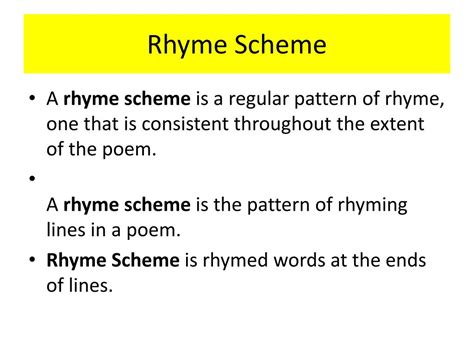 PPT - Rhyme Scheme PowerPoint Presentation, free download - ID:2452945