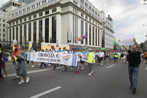 Kiev Ucrania 23 De Junio De 2019 Pride Parade Anual Lgbt El Hombre