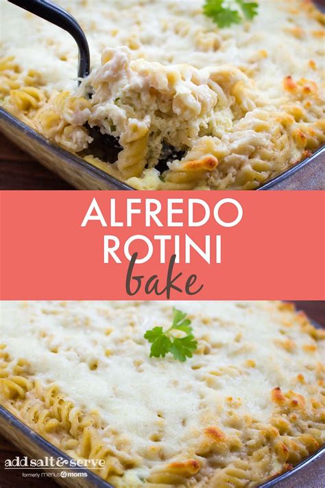 Delicious Alfredo Rotini Bake