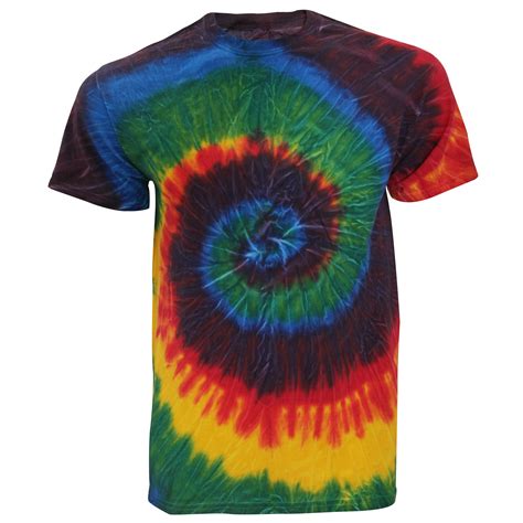 Tduk Mens Short Sleeve Rainbow Tie Dye T Shirt Ebay
