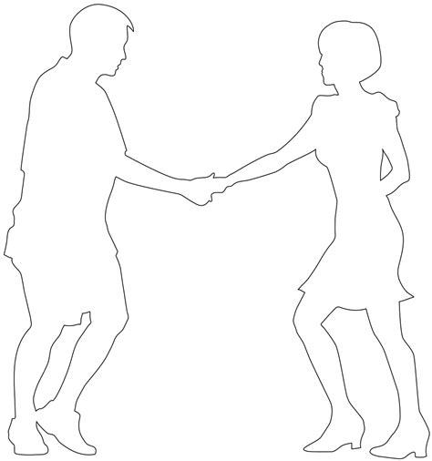 Couple Dancing Silhouette Free Vector Silhouettes