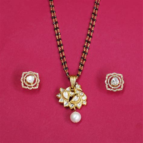 Buy Vaibhav Jewellers 18k Jadavu Pendant Set 136vg64 Online From
