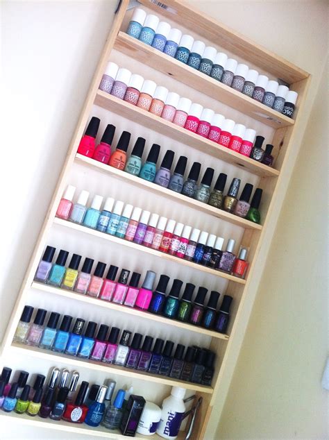 Build this simple shelf to organize your colorful collection! Woodwork How To Build A Wood Nail Polish Rack PDF Plans