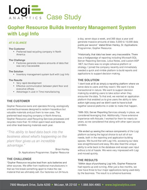 Gopher Resource Builds Inventory Management System With Logi