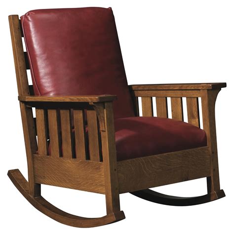 We offer a variety of colors and patterns. Stickley Oak Mission Classics Loose Cushion Gustav Rocker ...