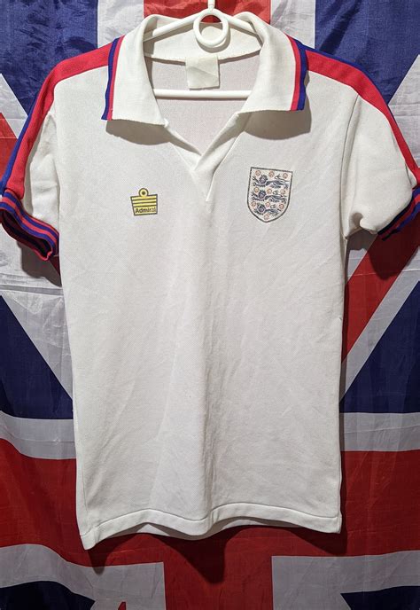 England Jersey Football Shirt 1974 1980 70s 80s Admiral Soccer Etsy