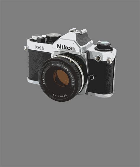 Nikon Fm2 Retro 35mm Film Camera Classic Stars Painting By Morgan Hill