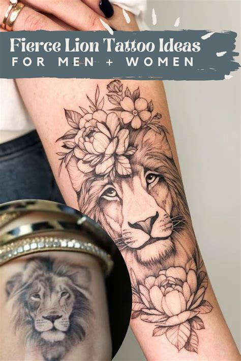 Fierce Lion Tattoo Ideas For Women Men Tattooglee In 2021 Fierce