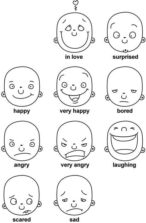 Feelings Emotions Coloring Pages Sketch Coloring Page