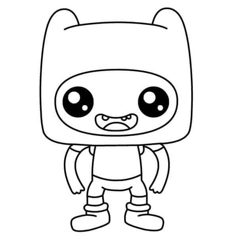 Chibi Finn Para Colorear Imprimir E Dibujar Coloringonlycom