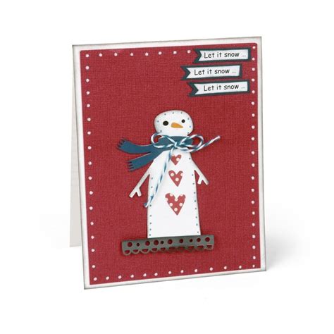 Let It Snow Let It Snow Snowman Card Snowman Cards Greeting Cards