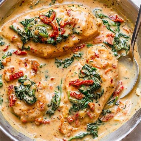 Keto Meal Recipe On Instagram Chicken With Spinach And Tomato In