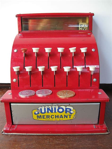 Vintage 1960s Junior Merchant Cash Register 1670 Removed Toy
