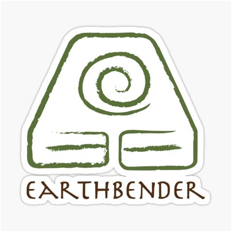 Earthbender Sticker By Jeweldesigns Redbubble