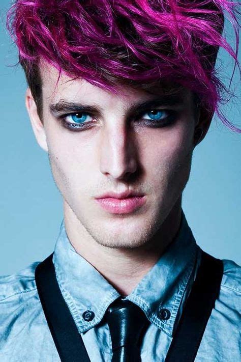 Pin By Luis Castillo On Man Hair Color Men Purple Hair Men Hair